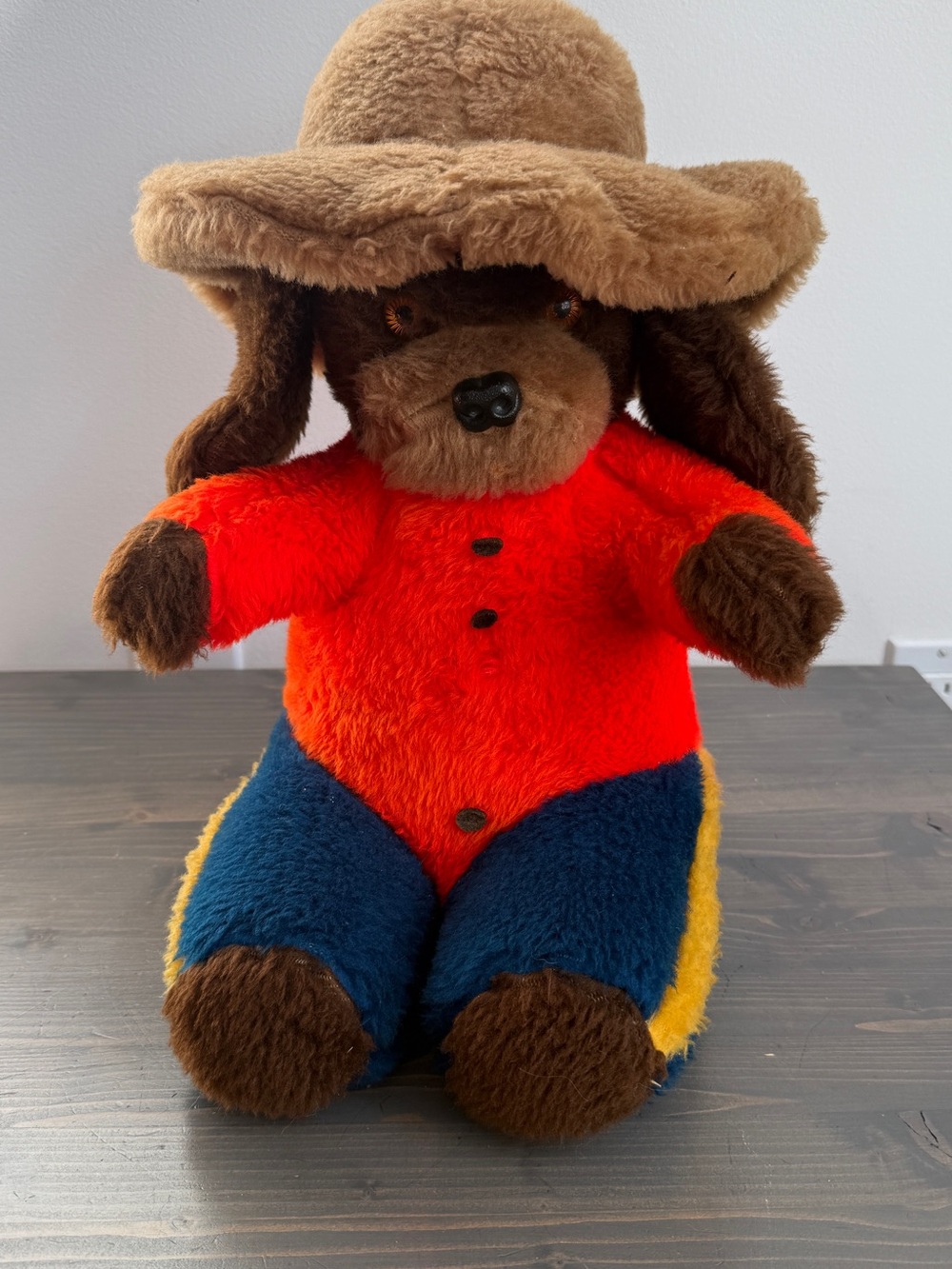 Vintage hard stuffed RCMP dog